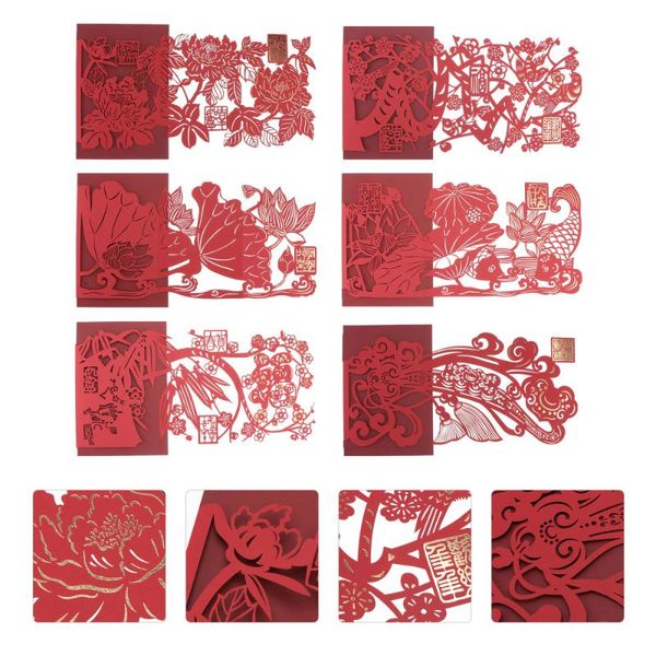 

greeting cards 6pcs 2021 exquisite wishes spring festival year for el mall
