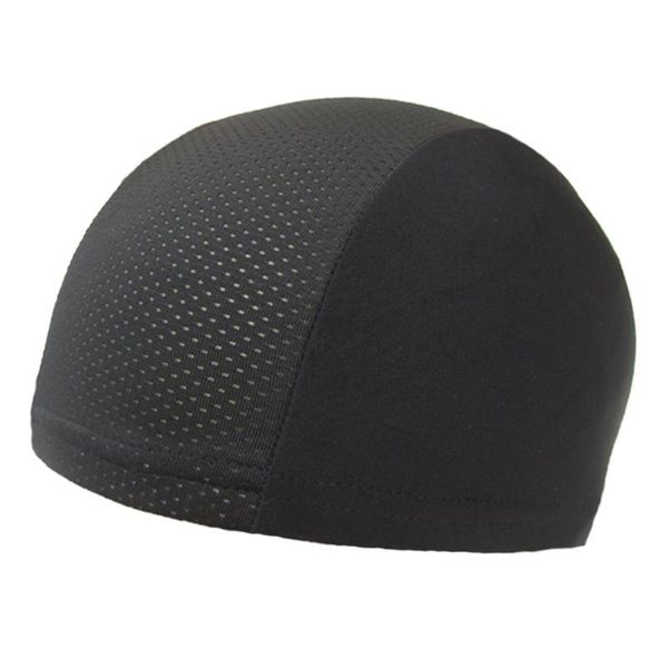 

cycling caps & masks motorcycle moisture wicking cooling skull moto cap helmet inner liner beanie motocross open face, Black