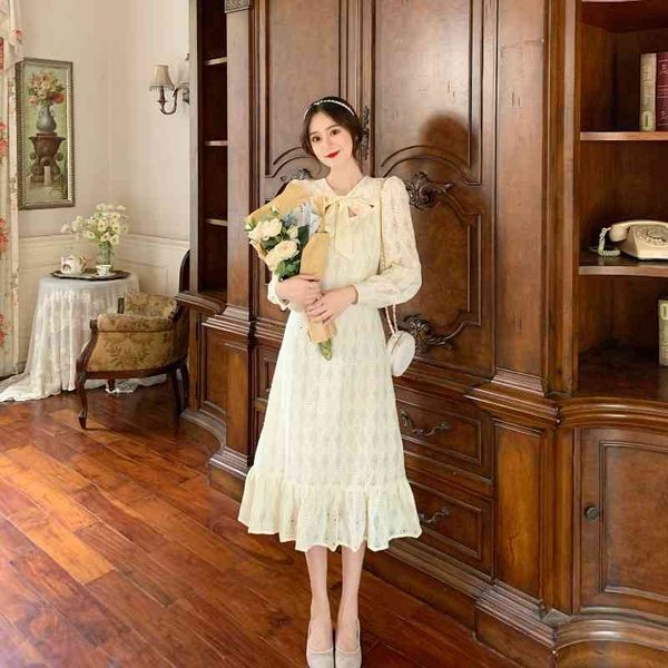 

casual dresses vintage lace mermaid french ruffled women long sleeve maxi winter undefined wedding party for 4c89, Black;gray