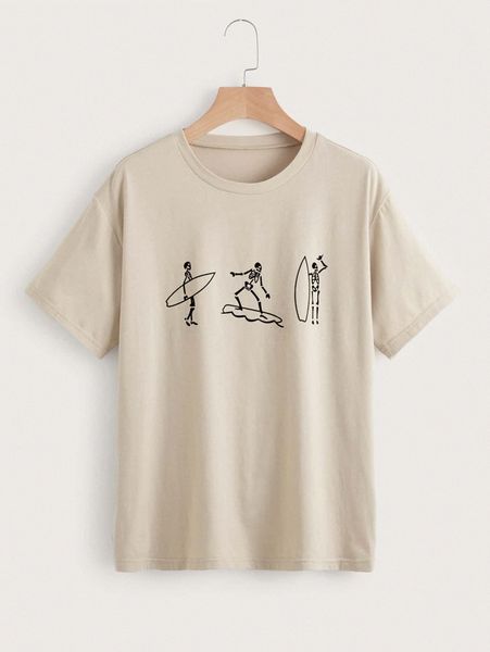 

skeleton print tee w6g6#, White