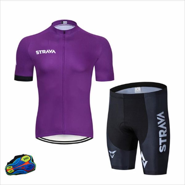 

racing sets cycling clothes set bike team strava jersey 2021 men's short ropa ciclismo hombre ciclismowear 20d gel pad, Black;blue