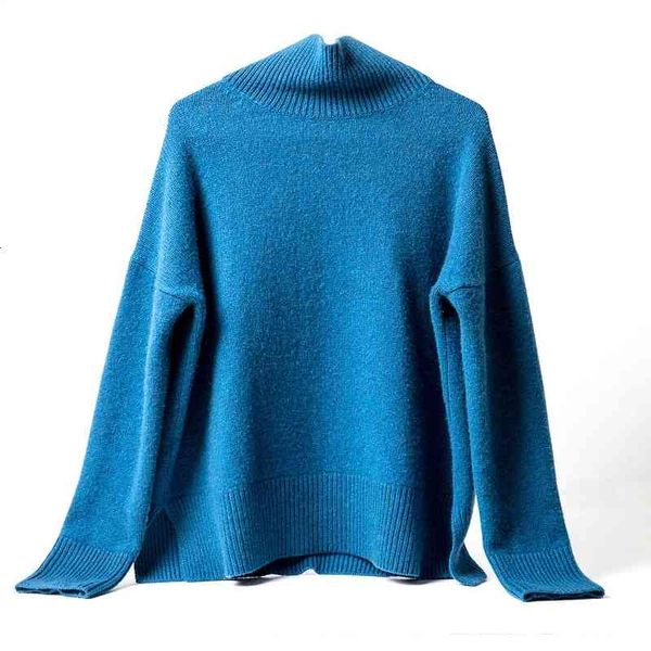 

women's sweaters 2021 high neck casual cashmere sweater thick female long autumn and winter production trend, White;black