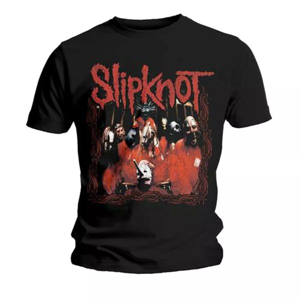 

slipknot group scorey taylor joey jordison official shirt mens, White;black