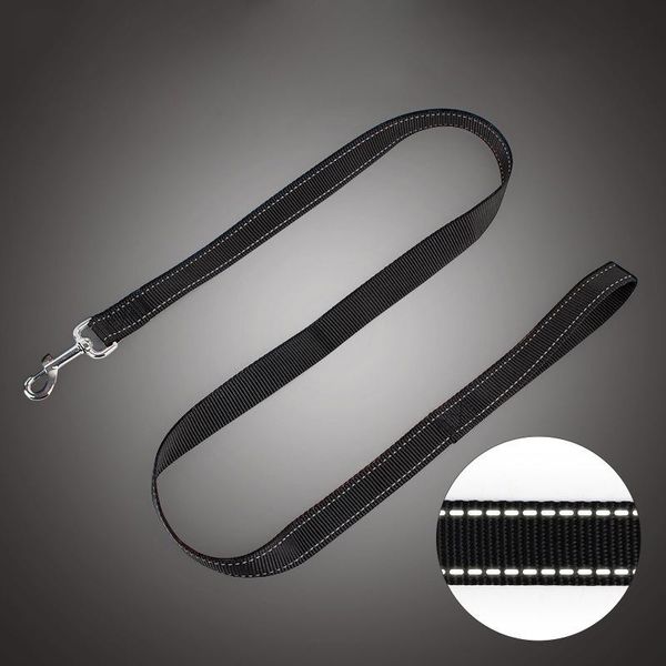 

dog collars & leashes reflective nylon leash with soft padded handle for training walking lead in stock