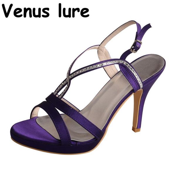 

custom handmade open toe purple wedding shoes for women heels and pumps sandals, Black