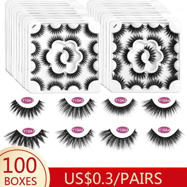 

wholesale 3d mink eyelashes natural thick handmade full strip lashes volume soft false extension1