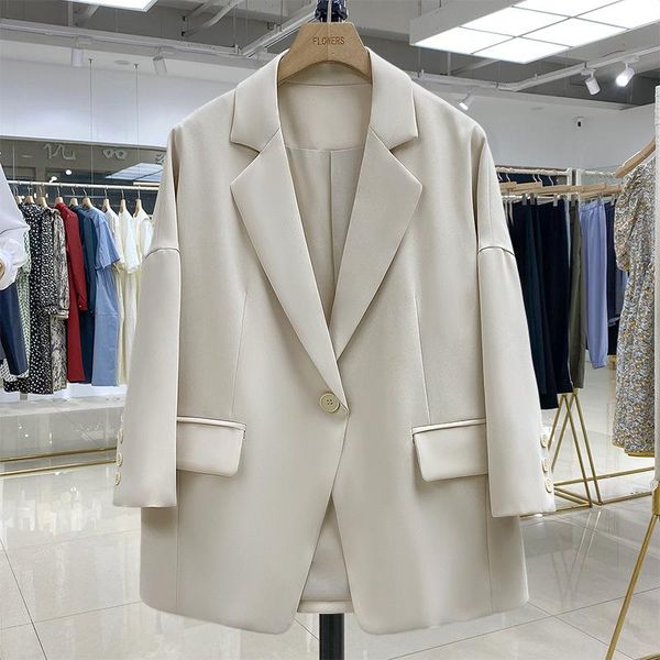 

women's suits & blazers vanovich blazer female korean style wild fashion casual women 2022 spring nine sleeve clothing, White;black