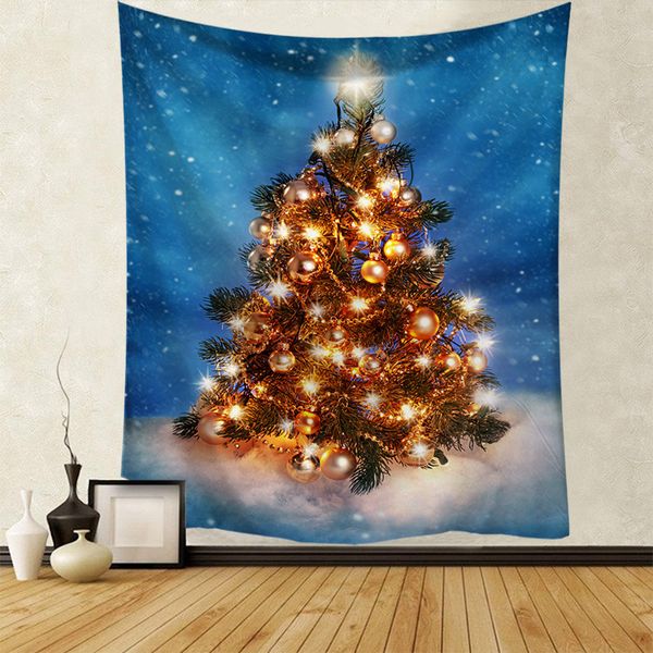 2022 Weihnachten 150*130cm Größe gedruckt Haushalt Wandteppich Wandbehang Strandtuch sitzender Teppich hängendes Tuch gerade