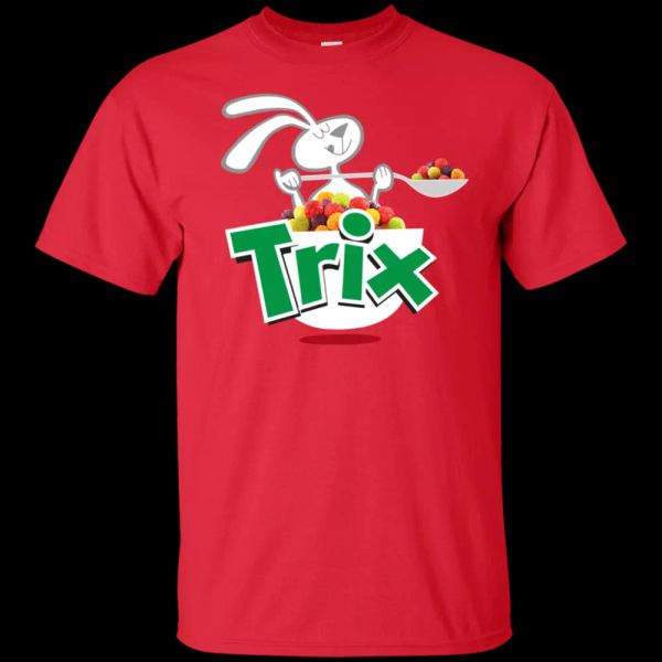 

trix, rabbit, trix are for kids, cereal, mascot, t-shirt, White;black