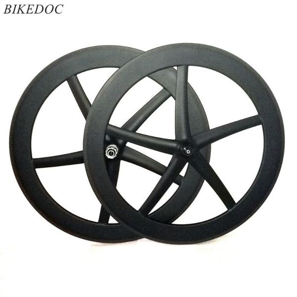 

bike wheels bikedoc 700c 25mm width carbon 5 spoke powerway hub wheelset