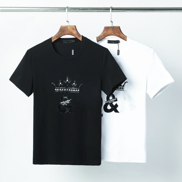 

2021 fashion mens t shirt summer short sleeve european american 3d printing t-shirt men women couples casual clothes large size m-3xl3#07, White;black