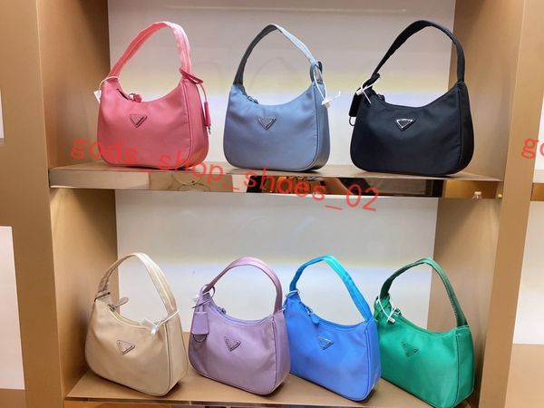 

2021 ladies reprint handbag nylon leather shoulder women's bag messenger, Black