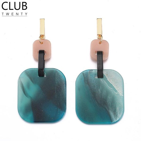 

dangle & chandelier europe and the united states fashion ackle earrings square textured earring jewelry boho, Silver