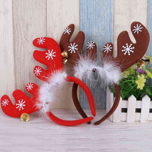 

christmas decorations feather bell antler head buckle party child hair hoop