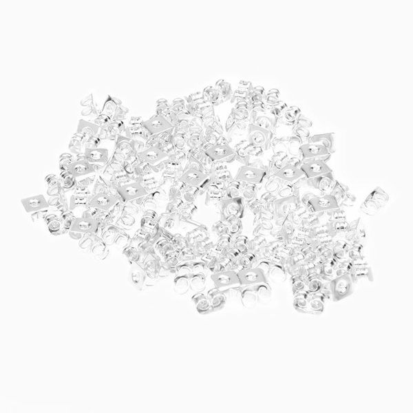 

nose clip 100-piece steel earring backs medium silver