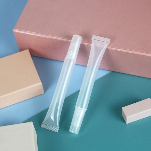 

storage bottles & jars 20-200pcs 15ml empty lipstick tube lip soft makeup squeeze clear plastic gloss container refillable