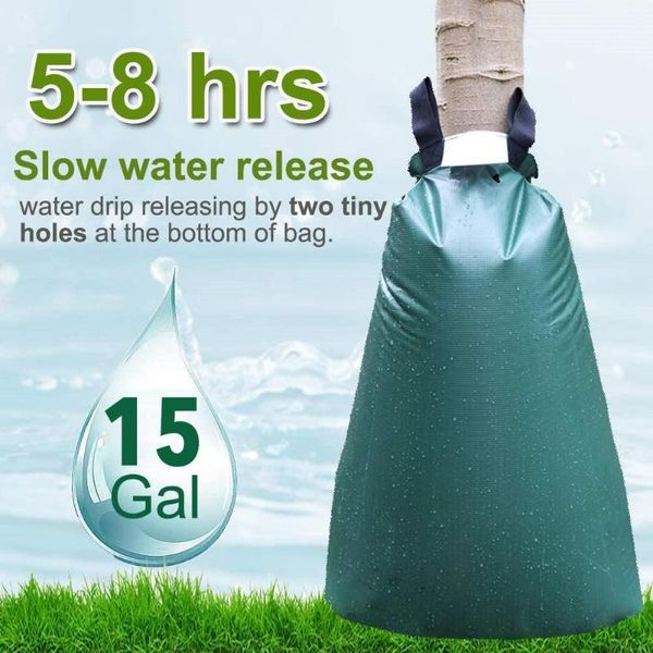 

planters & pots 15 gallon tree irrigation watering bag with heavy duty zipper pvc thickened green slow release drippers for trees