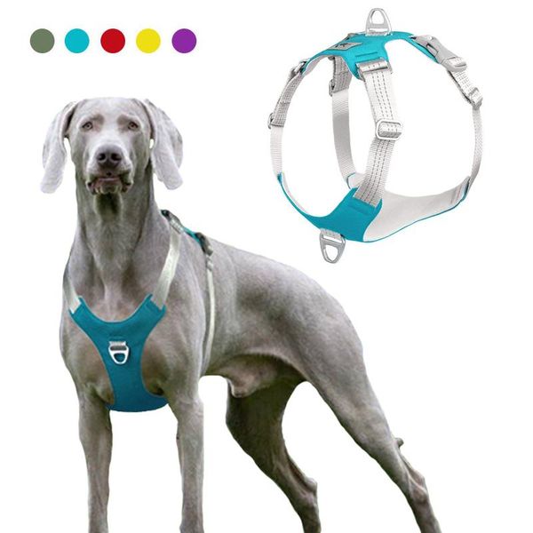 

dog collars & leashes pet harness vest no pull reflective training collar for medium large dogs big breed husky labrador pets supplies