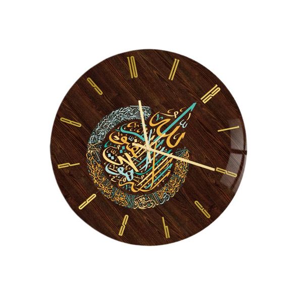 

muslim ramadan eid wall clock acrylic vintage round home use bedroom living room art easy to read clocks