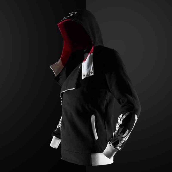 

zogaa brand new assassin master men casual fashion 5 color streetwear mens hoodi youth hoodie size s-xxxxl, Black
