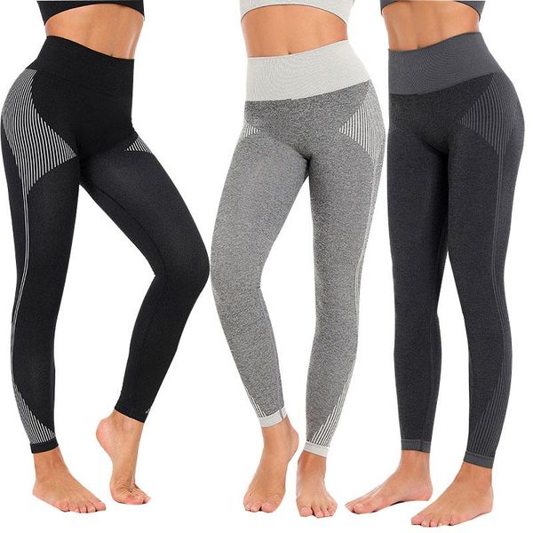 

push up leggings girls runing clothing knitting high waist pants female workout breathable fitness hip women women's, Black