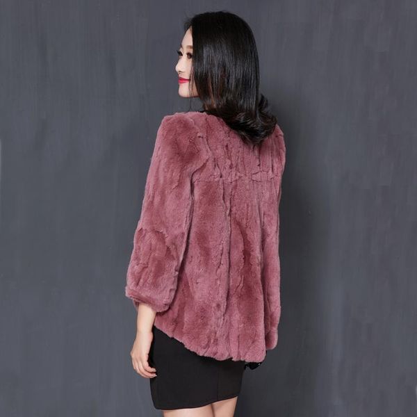

women's fur & faux 2021 special horn coat short section korean loose large size female slim was thin anti-season, Black