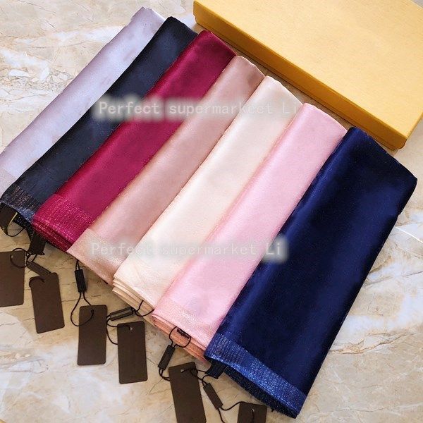 

new brand silk scarf pashmina for women designer ladies summer classic letter long scarves neck wrap 180x70cm shawls scarfs gifts, Blue;gray