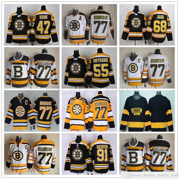 

vintage ccm 75th boston bruins 77 ray bourque jersey hockey old rd 91 marc savard 68 jaromir jagr johnny boychuk torey krug jerseys, Black;red