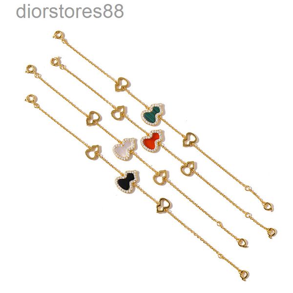 

bangles bracelet 56 copper plated jewelry with natural fritillaria gourd ruyi, Black