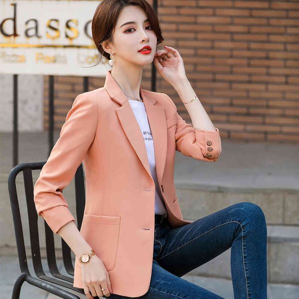 

suit suit arrival spring office blazer pink black ladies single breasted female formal jacket with real pockets, White;black