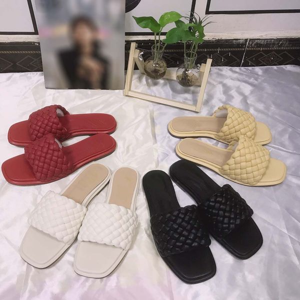 

women slides luxury designer slippers summer beach slipper sliders with box size 35-43 xx-0309, Black
