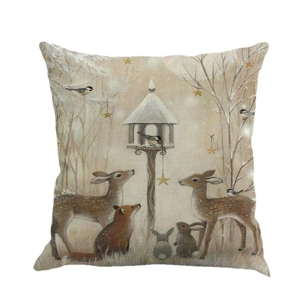 

cushion/decorative pillow cartoon christmas cushion cover 45x45cm 1pc snowman printing sofa bed home decor 1107#30