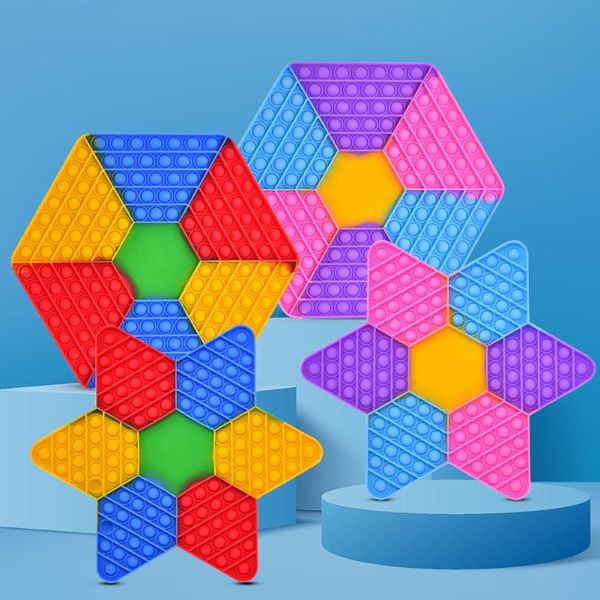 

party favor checkerboard silicone push bubble fingertip toy anti-stress to reliever stress autism crafts for adults children sensory