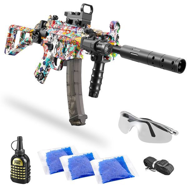 

[us local spot]mp5k electric with gel balls blasters toy gun hydrogel impact game children's outdoor team for adults and 12+ kids