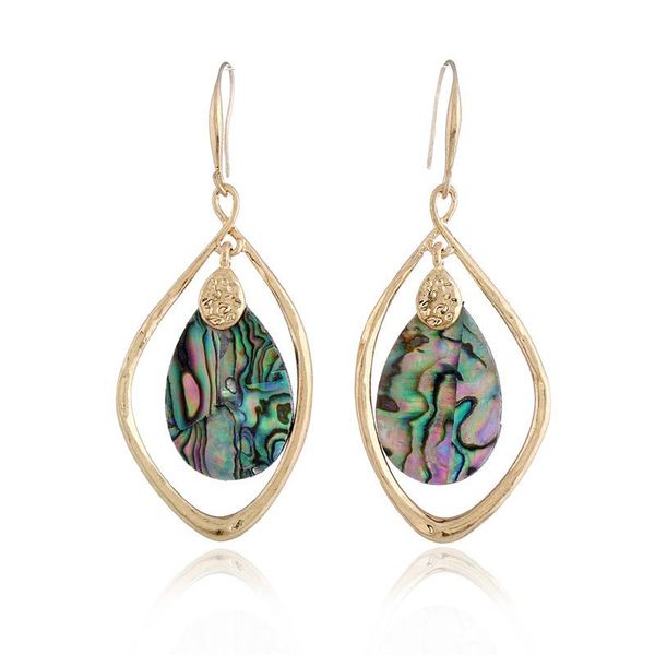 

dangle & chandelier trendy hollow out acrylic drop earring for women bohemian retro green aretes de mujer modernos 2021 jewellery, Silver