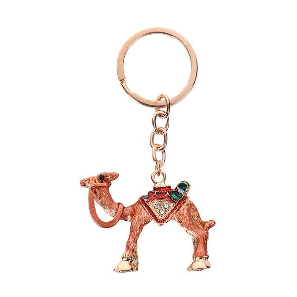 

keychains key chain animals egypt camel keyring jewelry bag for car woman men ring holder gifts, Silver
