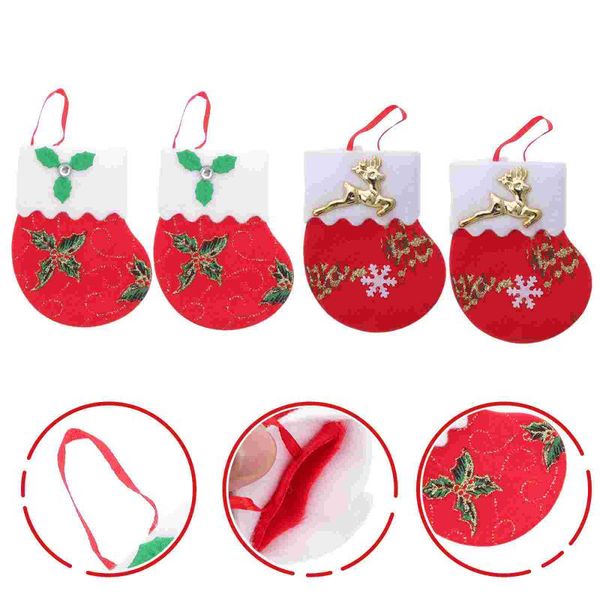 

flatware sets 4pcs lovely knives and forks bag tableware holder xmas cartoon cutlery bags