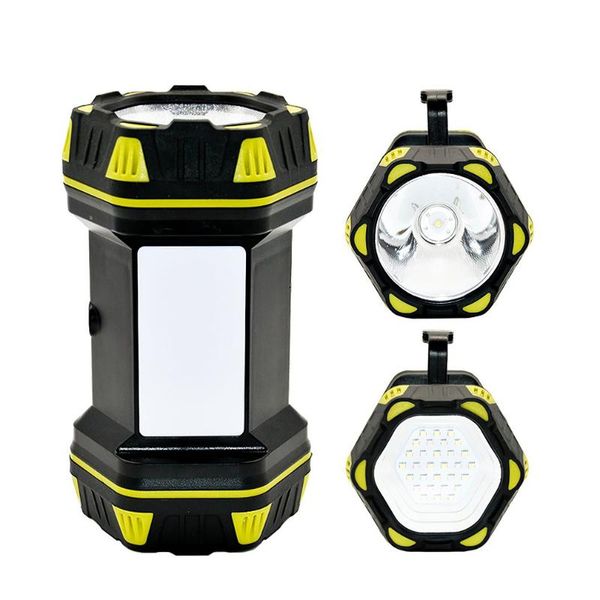 

portable lanterns led emergency searchlight usb floodlight 3 lighting sources lantern red flash warning for outdoor camping hikin