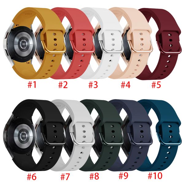 Per Samsung Galaxy Watch4 cinturino in silicone orologio 4 cinturino colore fibbia 20mm cinturino moda cinturini accessori intelligenti