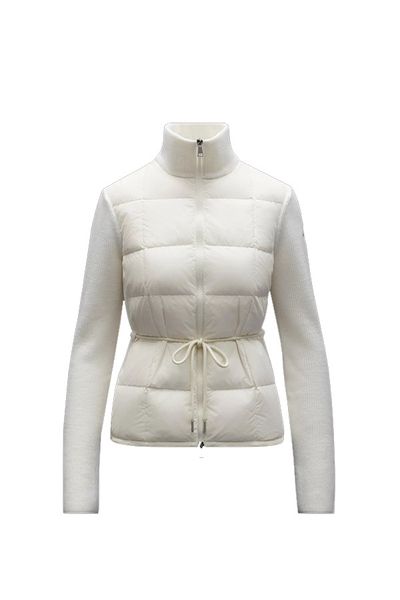 

knitted waist elastic tie womens down jacket france brand jackets 2021 new size s, Black