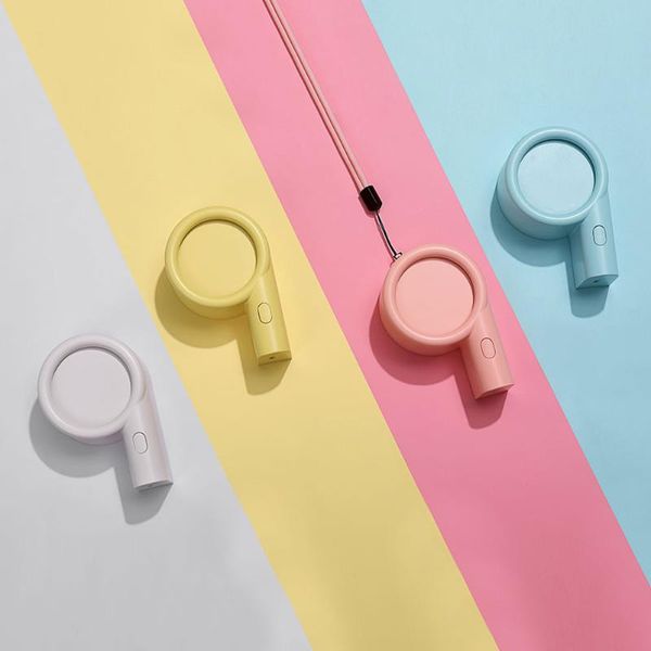 

mini handheld fan personal necklace portable adjustable 3 speeds usb 800mah battery desk rechargeable for kids other home decor