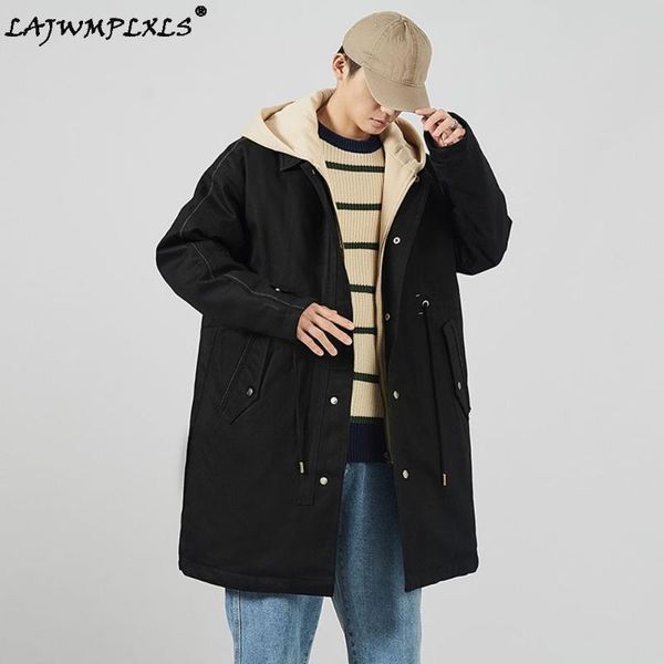 

men's down & parkas 2021 casual winter parka coat mid-length hooded clothes 90% duck jacket, Black