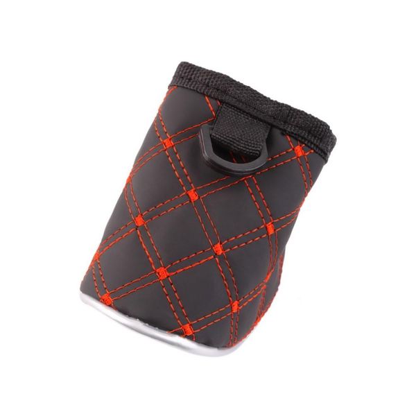 

2021 new mini car tuyere grocery bags organizer car bag cell phone pocket car pouch glove black-red storage outlet free