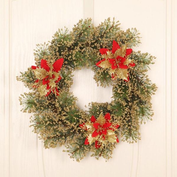 

christmas wreath artificial wreaths door hanging garland with flowers for home wedding decoration decorative &
