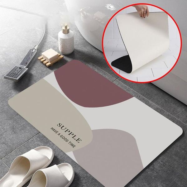 

bath mats 60x40cm household non-slip entrance doormat floor nappa skin mat quick drying bathroom rug super absorbent