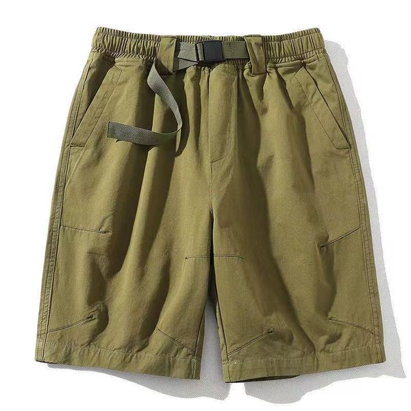 

men's shorts men summer knee length short pants fashion casual all-match straight for youth elastic waist beach trousers streetwear, White;black