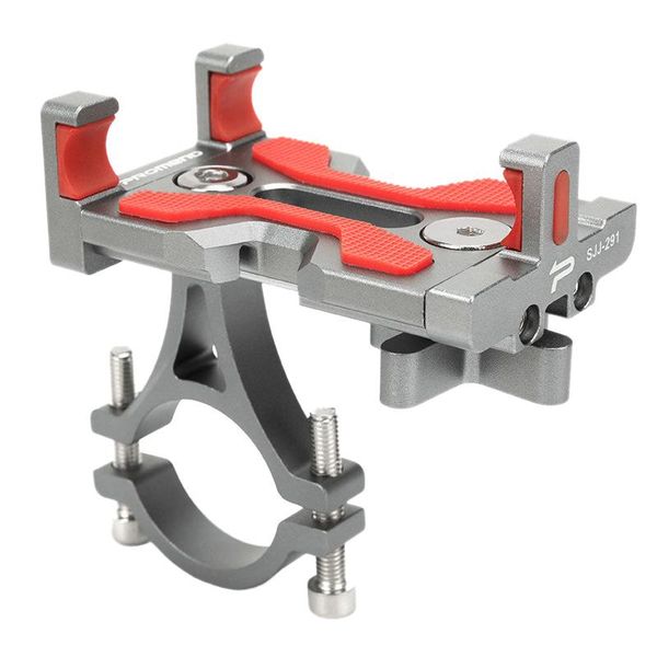 

promend aluminium alloy bike phone holder 4 -6.4 inch cell gps mount bicycle support cycling bracket water bottles & cages