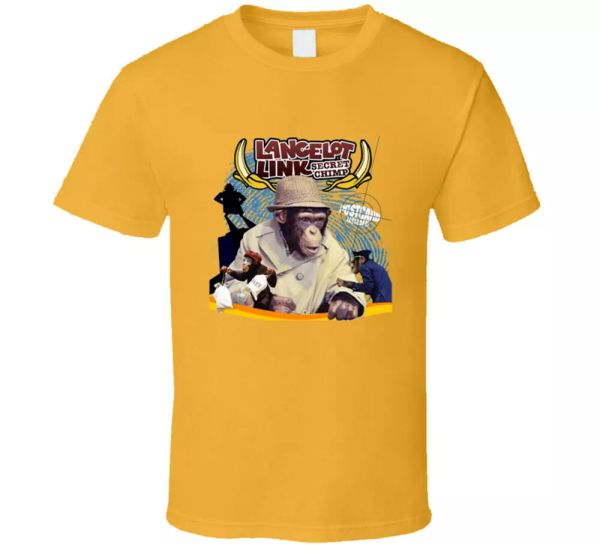 

lancelot link secret chimp tee monkey tv movie funny gift mens t- shirt new, White;black
