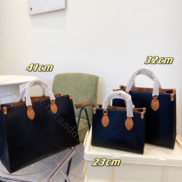 

shopping bags famous designer lady fashion shoulder plain letter stars women handle large capacity 3-size new popular casual tote wallets co