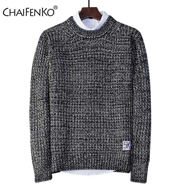 

chnifenko fashion sweater men autumn casual harajuku pullover men streetwear hip hop o-neck winter slim fit men sweater 211221, White;black